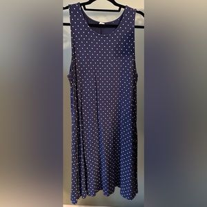 Old Navy dress, navy polka dot, XL